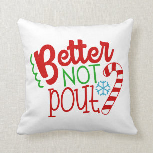 Améliorez pas le coussin de décor de mots de Noël