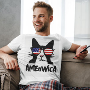 AMEOWICA TUXEDO T-shirts MENS Cat, PANDA KITTY