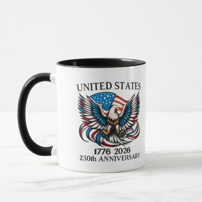 America 1776 Coffee Mug – USA 250th Anniversary  (Gauche)