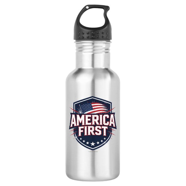 America First - Bouteille d'eau (Devant)