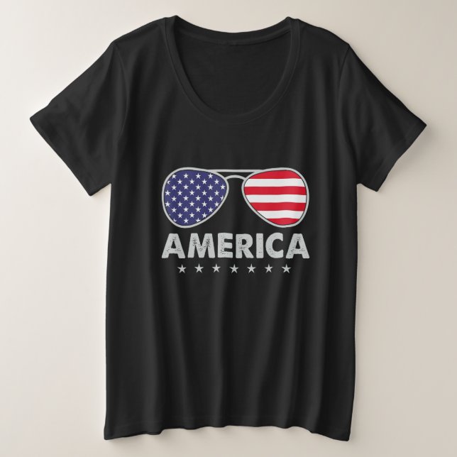 America Independence Day  Glasses Flag Men Boys (Design devant)