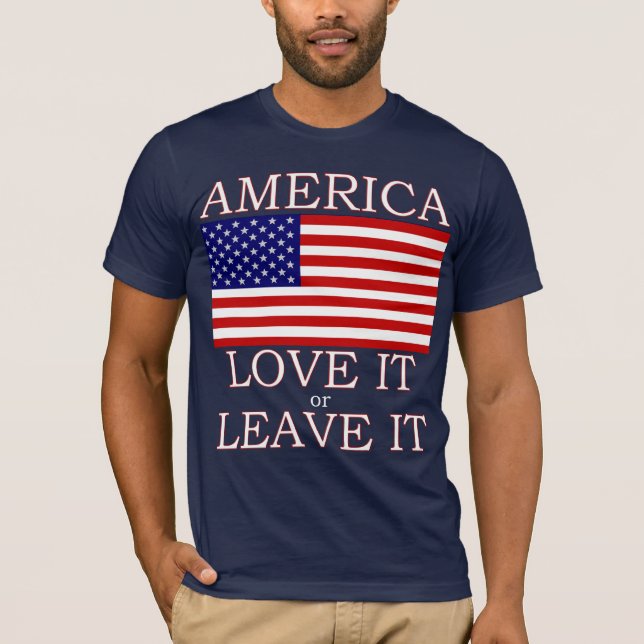 America Love it or Leave it Mens Dark Tshirt (Devant)