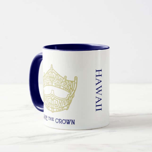 America Pageant Crown Nom personnalisé Mug (Devant gauche)