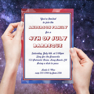 America Patriotic Event Occasion Invitation person