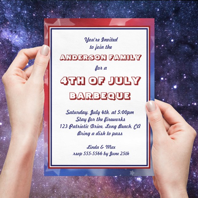 America Patriotic Event Occasion Invitation person (Créateur téléchargé)