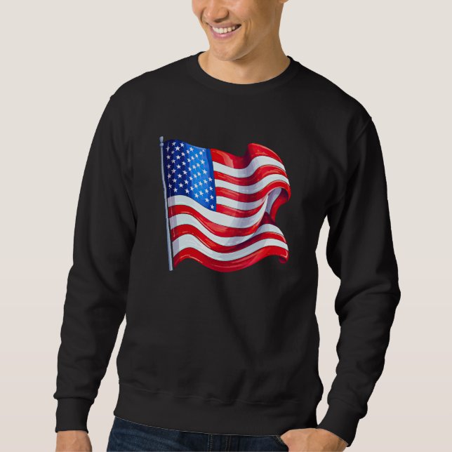 America USA Drapeau homme sweatshirt (Devant)