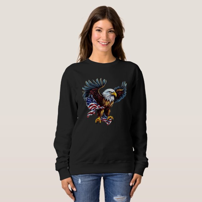 America USA Eagle sweatshirt féminine (Devant entier)