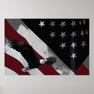 Américain affiche d'Eagle 36 x 24