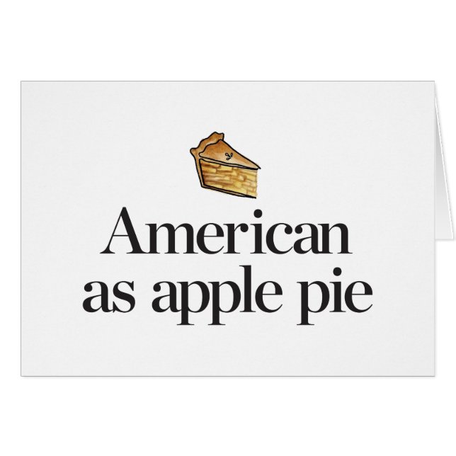 Américain comme tarte aux pommes (Devant horizontal)