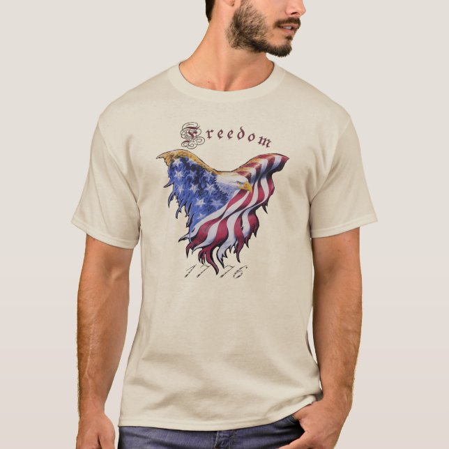 Américain Eagle, T-shirt de base de liberté (Devant)