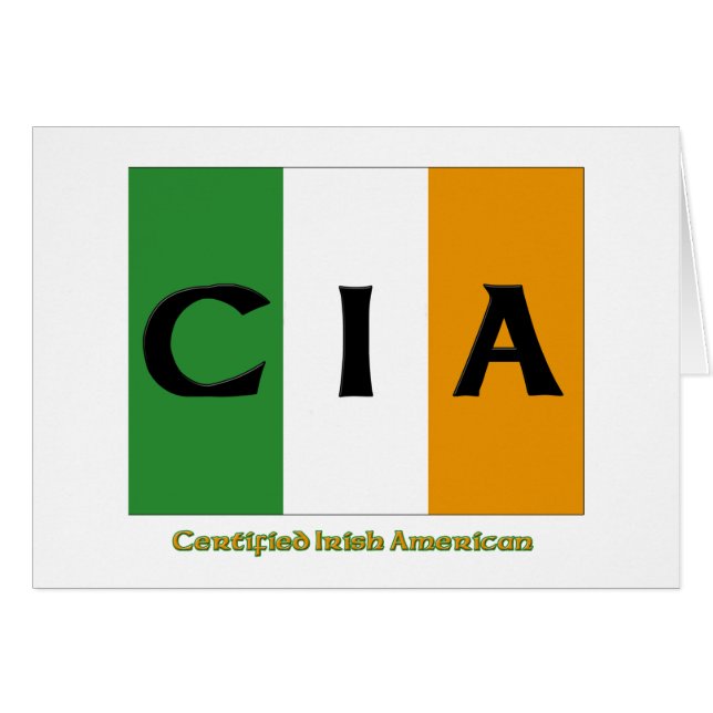 Américain irlandais certifié par CIA (Devant horizontal)