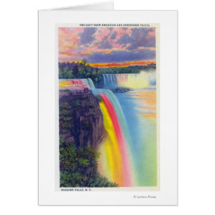 American and Horseshoe Falls à Dusk