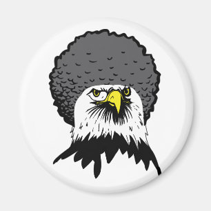 American Bald Eagle Afro Funny Fridge Magnet