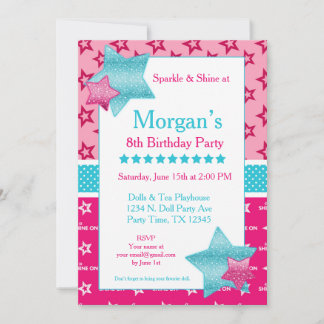 American Birthday Girl numérique ou Invitation imp