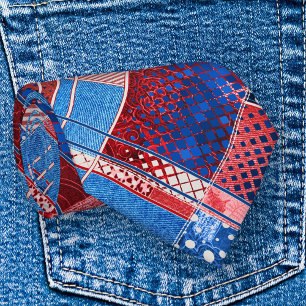 American Blue Jeans Abstrait Motif Patriot Cravate