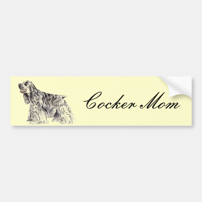 American Cocker Mom Bumper Sticker (Devant)