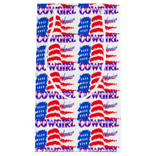 American Cowgirl Drapeau Imprimer Sac cadeau