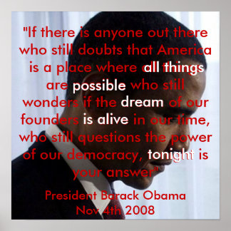 American Dream Obama Discours Poster De 14.95
