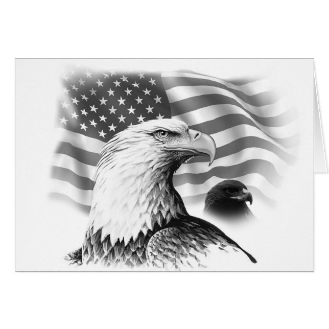 American Eagle Greeting Card (Devant horizontal)