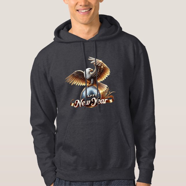 "American Eagle Happy New Year Sweat - shirt à cap (Devant)