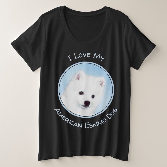 American Eskimo Dog Painting - Original Dog Art (Design devant)