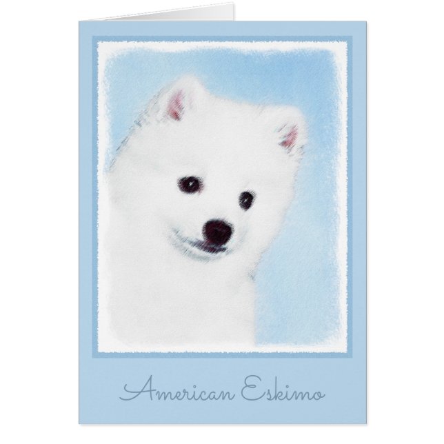 American Eskimo Dog Painting - Original Dog Art (Devant)