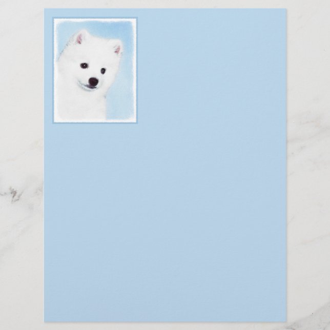 American Eskimo Dog Painting - Original Dog Art (Devant)