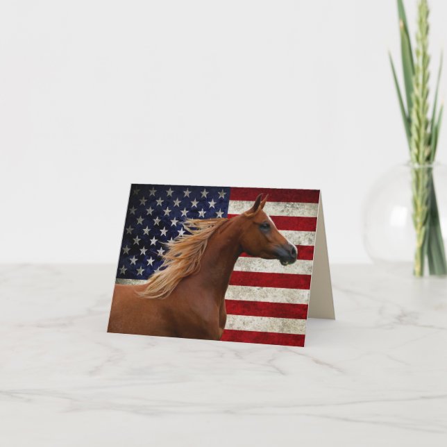 American Flag BOGO Colts-Majician Blank Note Card (Devant)