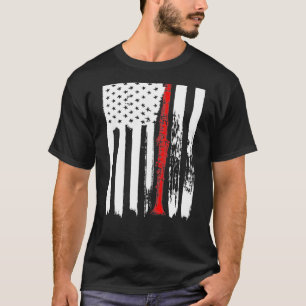 American Flag Clarinet TShirt Flute Musicien - Ins