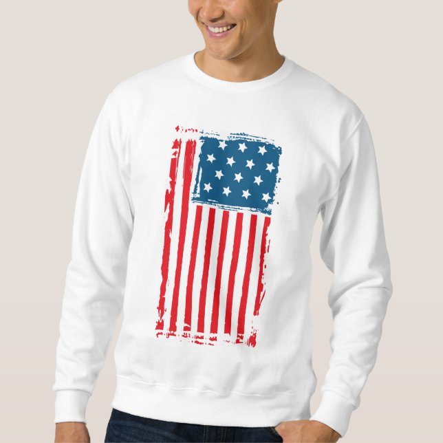 American Flag Grunge Vintage Tshirt (Devant)