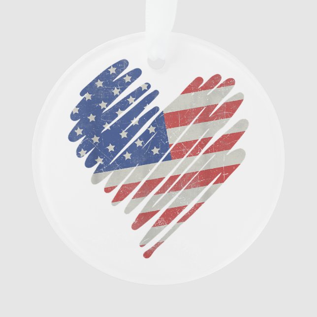 American Flag Heart Rouge Blanc Bleu bleu mignon 4 (devant)