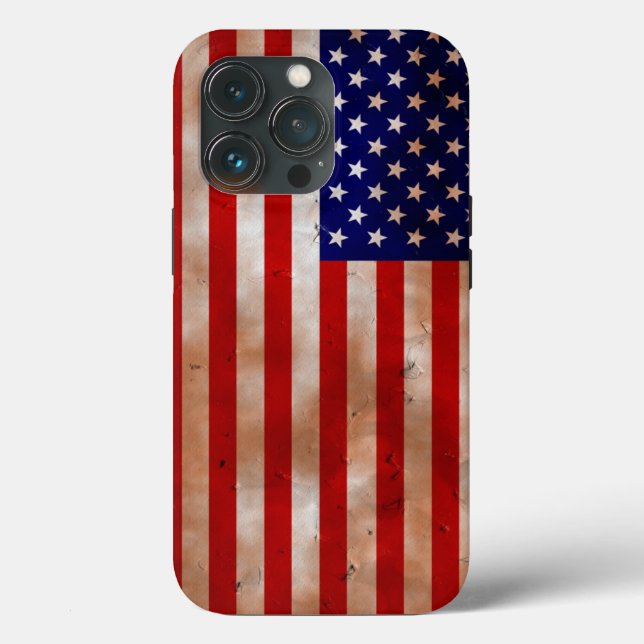 American Flag Iphone 13 Pro Max Coque (Verso)