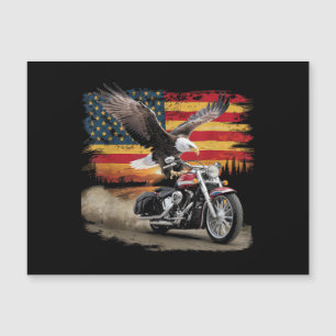 American Flag Mocycle Tshirt USA Flag Bike Ret