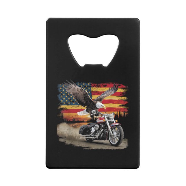 American Flag Mocycle Tshirt USA Flag Bike Ret (Devant)