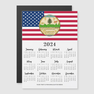 American Flag Patriotic Your Logo 2023 Calendrier