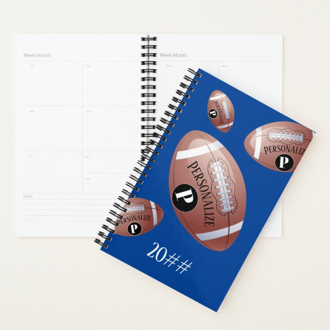 American Football Baller Monogramme Custom Multi (Devant avec enveloppe)