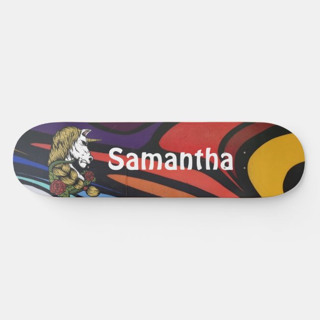 AMERICAN GRAFFIT Personnalisé Unicorn Skateboard (Horz)