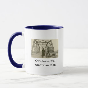 American Man Real Photo Café Mug