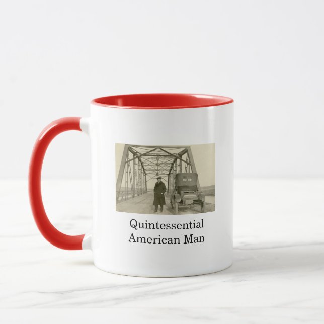 American Man Real Photo Café Mug (Gauche)