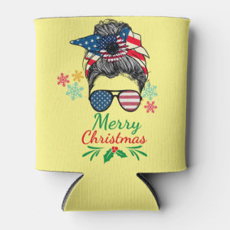 American Messy Bun Glacière de Noël