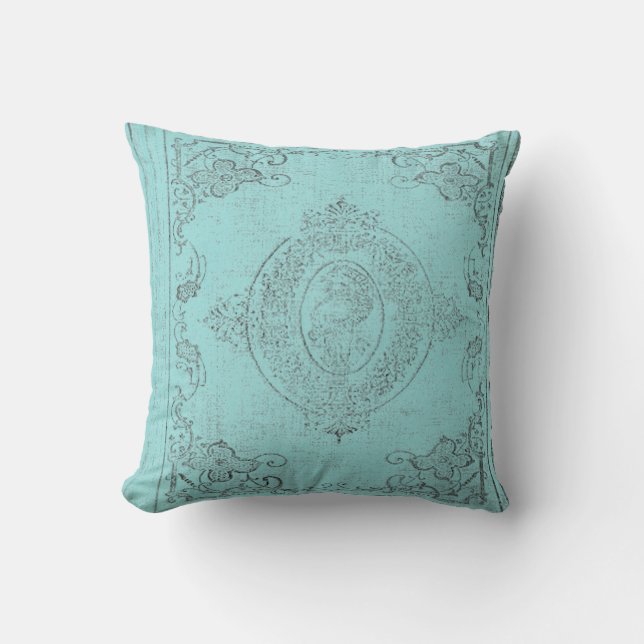 American MoJo Oreiller Glace Bleu, gravure noire (Recto)