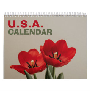 American Nature Wall Calendrier avec Vacances 2026