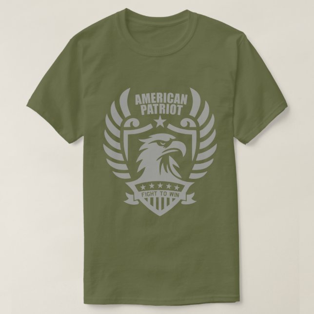 American Patriot T-Shirt (Unisex) Fatigue Green (Design devant)