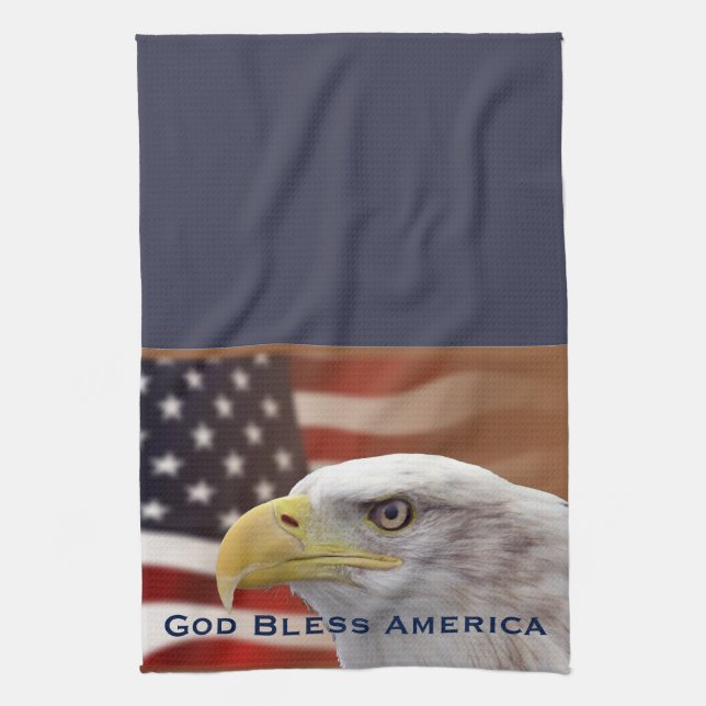 American Patriotic God Bless America Serviette de  (Vertical)