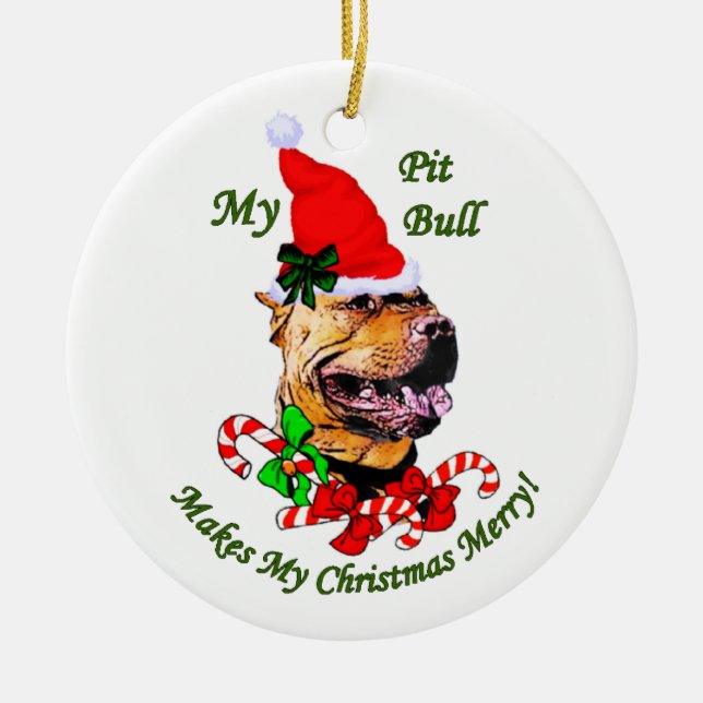 American Pit Bull Terrier Ornement de Noël (Devant)