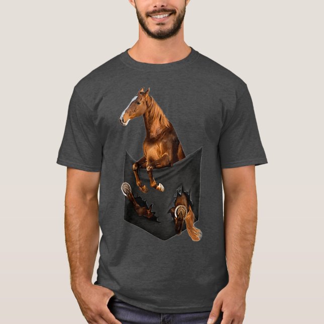 American Saddlebred cheval en t-shirt de poche pou (Devant)