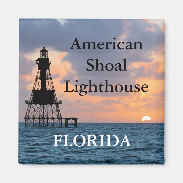 American Shoal Lighthouse, Floride Magnet (Devant)