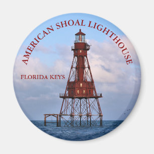 American Shoal Lighthouse Floride Round Magnet