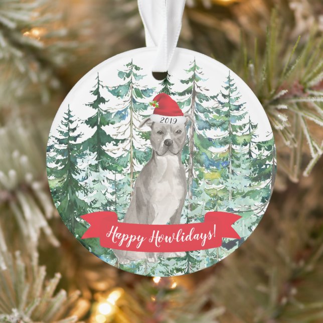American Staffordshire terrier Chien Noël (Arbre)