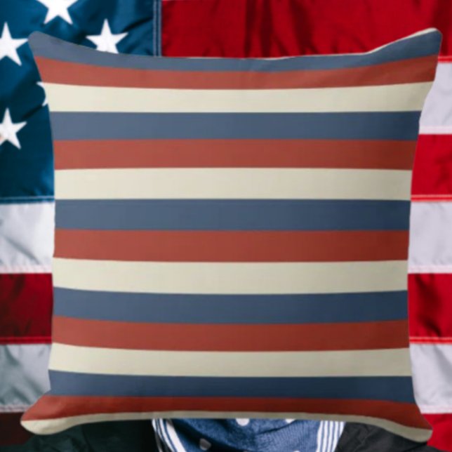 American Stripes - Oreiller à lancer classique (Créateur téléchargé)